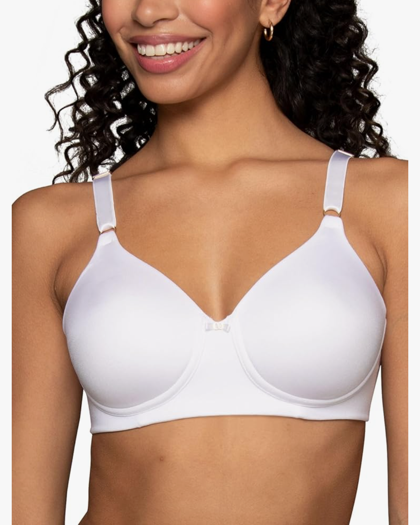 Vanity Fair Women's Full Coverage Beauty Back Smoothing Bra, 4-Way Stretch Fabric, Lightly Lined Cups up to DD 36D
