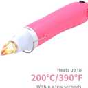 2 x Heat Gun, Hot Air Gun Tools Shrink Gun with Stand For DIY Embossing And Drying Paint Multi-Purpose Electric Heating Nozzle 300W 110V (Pink,White)