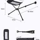 Universal Camping Chair Foot Rest Ottoman Folding Attachable Leg Rest Recliner Lazy Retractable Accessories for Retractable Stool Hammock Beach Chair