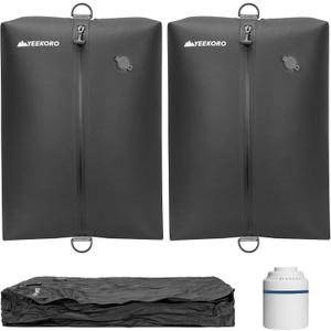 Vacuum Bag for Travel, Professional IPX8 Waterproof Reusable Vacuum Compression Bags for Travel Suitcases, Durable Space Saver Bag(2 PACK,With Pump)