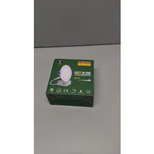 zouzai 1 Pack 4 Inch Black 5CCT Ultra-Thin LED Recessed Ceiling Light with Junction Box, 2700K/3000K/3500K/4000K/5000K Selectable, 9W Eqv 80W, Dimmable led can Lights - ETL and Energy Star Certified