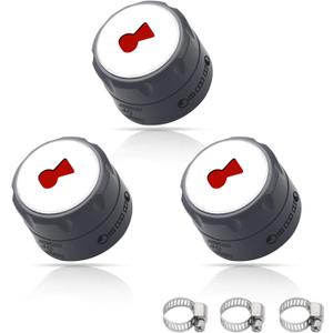 91538 Grill Lighted Control Knobs for Weber Summit 400/600 (2012+), E-470/670, S-460/470/660/670,Outdoor Grill Replacement Parts,Easy Install & Durable (3Pack)