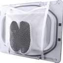 S&T INC. Sneaker Dryer Bag, Dryer Door Shoe Net with Elastic Straps, Sneaker Laundry Bag for Shoes, White, 15.5 Inch x 15.5 Inch, 1 Pack