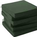 Outdoor Chair Cushions, Set of 6, 19 x 19 Inch, Olive Green
Water Resistant, Fade Resistant, Patio Furniture Square Seat Replacement, Removable Cover with Ties, Non-Slip Bottom