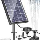 Biling Solar Water Fountain for Bird Bath, 3.5W Solar Water Pump Outdoor with 10ft Cable, 4ft Tubing, Solar Pond Pump for BirdBath, Garden Small Ponds (Need Direct Sunlight)