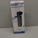 Aquarium Filter for 40-150 Gallon Tank, U-V Fish Tank Green Clean Machine Submersible Powerful Pump Canister Filter 400GPH for Pond Turtle Tank Saltwater Freshwater Crystal Clear Green Killing (Black)