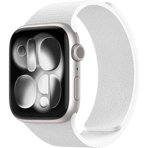 Magnetic Silicone Band Compatible with Apple Watch Band Ultra 3/2/1 & SE 3/2/1 & Series 11 10 9 8 7 6 5 4 3 49mm 46mm 45mm 44mm Strong Magnetic Clasp, Waterproof & Adjustable (White)