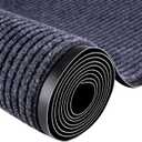 Commercial Runner Rug, 3 x 10 FT Entrance Floor Mat Area Rugs Hallway Carpet with Non-Slip PVC Backing Indoor Outdoor Home Doormat for Office Balcony Corridor Kitchen Garage (Grey)