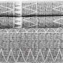 King Size Quilt Set Grey Bedspread (108 x 96 inches) Coverlet Sets Lightweight Bed Quilt - Striped Triangle Pattern - Reversible All-Season Coverlet Bedding Cover with 2 Shams (King, Grey)