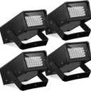 Treela 4 Packs Strobe Party Lights, Bright LED Strobe Stage Light Mini Party Lights Adjustable Flash Speed Control for Party Stage Club Disco Bar Halloween Decoration(White,32 LED)