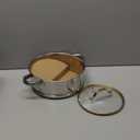 Gotham Steel 12 Pc Ceramic Cookware Set Nonstick, Ceramic Pots and Pans Set Non Stick with Steamer for Cooking, Non Toxic PFOA PFOS Free, Premium Stay Cool Handles, Oven & Dishwasher Safe (Navy Gold)