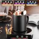 Mug Warmer - 36W Coffee Mug Warmer for Desk with Temperature Display, 2-12Hrs Auto Shut Off, Smart Candle Warmer - Ideal Coffee Gifts Accessories Keep Beverages Coffee Warmer (Black)