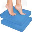 Hungdao 2 Pcs Balance Pad Thick Foam Yoga Core Training Exercise Pad for Adults Physical Therapy Fitness Stability Workout Knee Ankle Strength Training Home Work Floor (16 x 13 x 2 Inches, Blue)