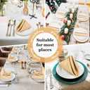 Bailarina 80 Pack Gold Satin Napkins,17x17 Inches Wedding Napkins Square Soft Silky Table Napkins Bulk Decorative Elegant Cloth Napkin for Party Decoration, Banquet,Wedding,Graduation