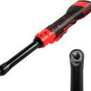 3/8" Extended Cordless Ratchet Wrench Compatible with Milwaukee 18V Batteries, 320 RPM, 80 N.m Electric Power Ratchet Wrench, Built-in LED Light, Extended 6-inch Long Neck