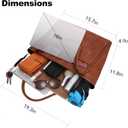 Large Tote Bag for Women Work with Zipper 16L Vegan Leather Ladies Travel Purses and Handbags (T1-brown)