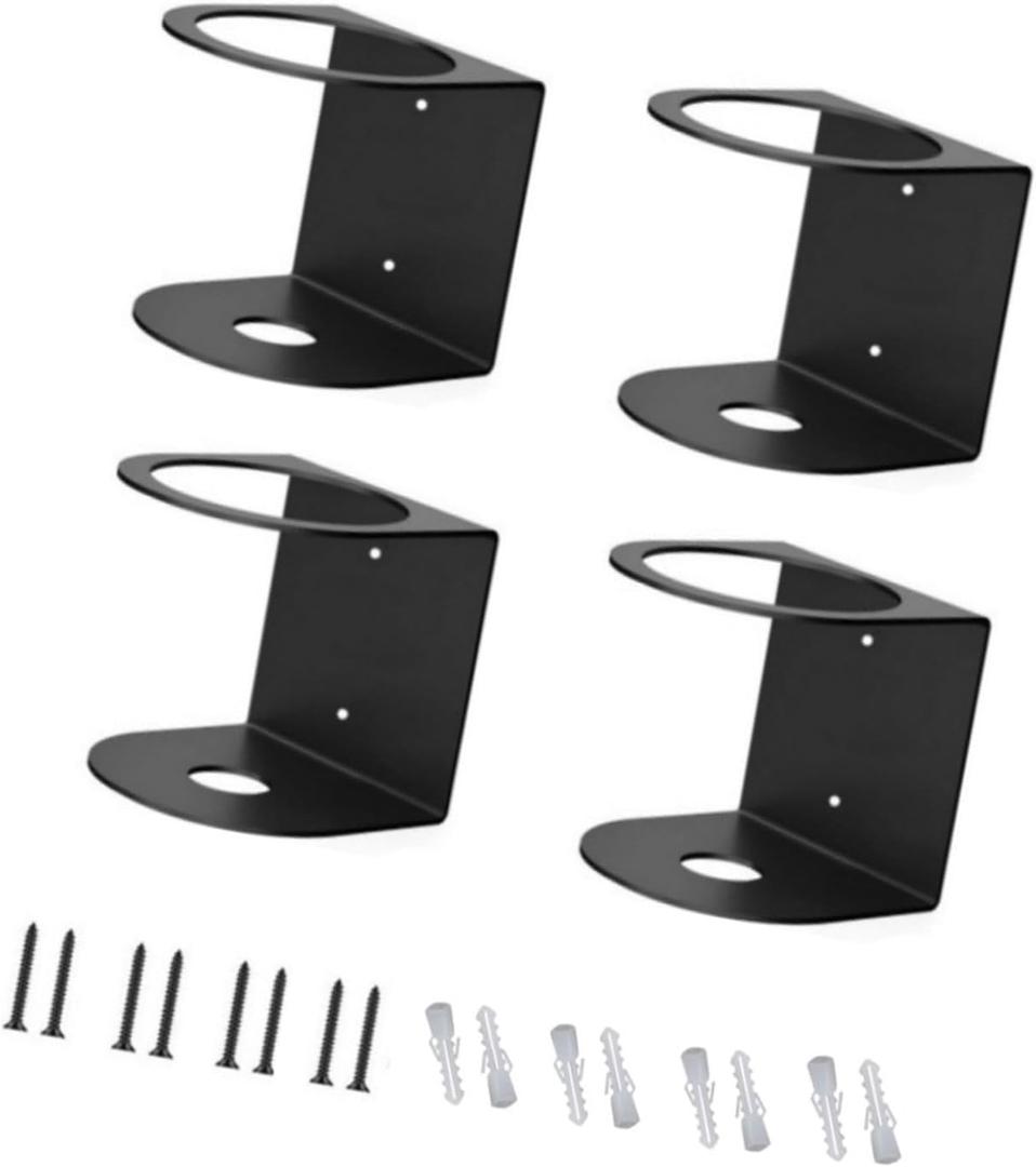 Wall Hanging Sprayer Bottle Organizers Space Saving Sprayer Rack Wall Mounted Iron Holder for Workshop Craft Room Easy Install Rack (4 Sets)