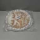 Putuo Decor Round Christmas Serving Tray Christmas Decorations for Home Rustic Decorative Wooden Tray Christmas Tray Serving Platters for Entertaining for Coffee Wine Table Serving (Brown and White)