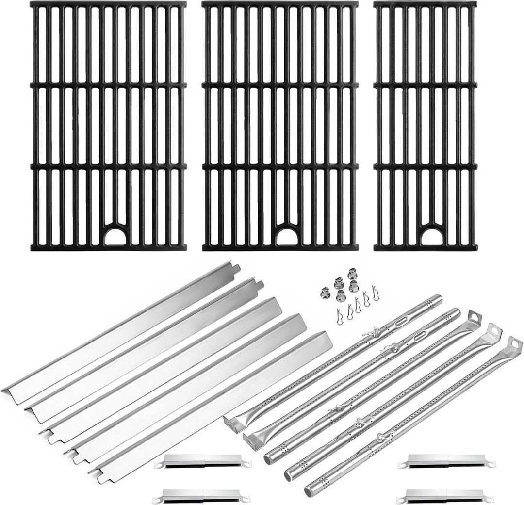 463448021 Performance 5 Burner Grill Replacement Parts for Charbroil 463449021 463458021 463451022 463450022 463455021 Char Broil G325-0002-W1 Heat Tent G327-2100-W1 Burner G426-0005-W1 Grates
