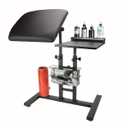 Tattoo Armrest with Tattoo Supplies Storage Board, Tattoo Workbench with Adjustable Height & Tilt, Portable Tattoo Bracket for Tattoo Studio Salon