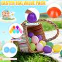 500Pcs Easter Eggs, 2.3" Fillable Colorful Bright Plastic Easter Eggs Empty for Easter Hunt, Filling Treats, Easter Basket Stuffers Fillers, Party Favors, Classroom Prize Supplies Decoration