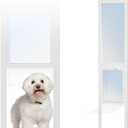 Dog Door for Sliding Glass Door with Lock, Doggy Door for Sliding Glass Doors Small Dog Up to 80lb, Sliding Door Doggie Door Insert, Adjustable Height 68.90" to 74.80", No-Cut Required & Easy Set Up