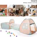 UTEX 3 in 1 Pop Up Play Tent with Tunnel, Ball Pit for Kids, Boys, Girls, Babies and Toddlers, Indoor/Outdoor Playhouse