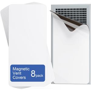 HOXHA 8 Pack Strong Magnetic Vent Covers, 5.5” × 12” Vent Cover Magnetic, Home and RV Vent Magnet Cover for Air Vents Wall Ceiling Floor