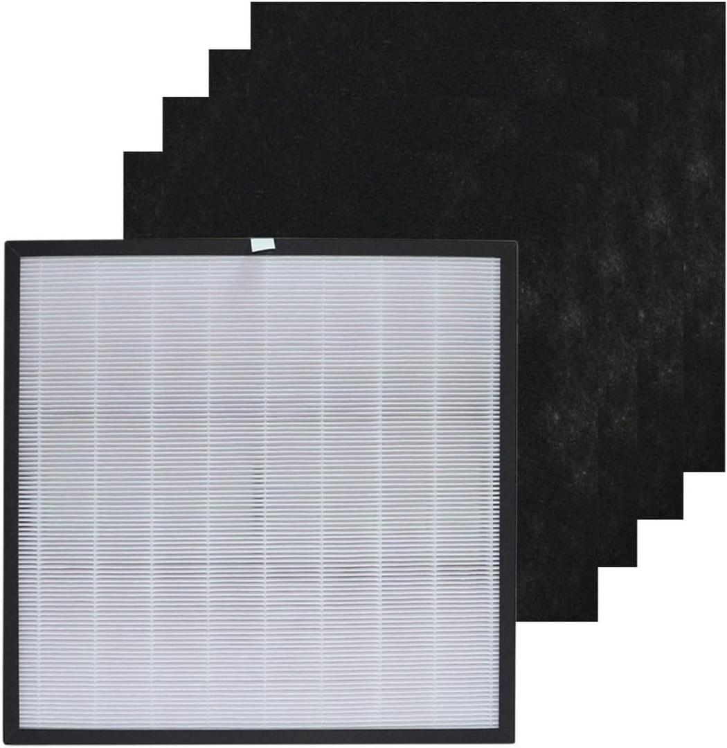 PUREBURG 1183050K Replacement Filter Compatible with Whirlpool Whispure Whispure Pro 2000 WPPRO2000 Series Air Purifiers,H13 True HEPA Activated Carbon Pre-Filters