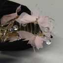 Set 2pcs Elegant Butterfly Hair Clips, Pearl Decorated Crab Claw Hairpins, White Wedding Hair Accessories, 4.92 x 2.55 inches