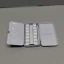 LOONENG Empty Watercolor Palette, Empty Watercolor Tin with Fold Out Palette, Small Colorful Watercolor Tray Palette with 14 Empty Half Pans for Plein Air Painting and Sketching