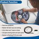 W11368616 Washer Lid Lock Assembly W11670519 AP7214714 Fit for Whirlpool Maytag, Washing Machine Door Latch Replaces PD00085482 4981394