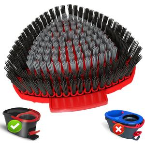 3 x Scrubber Mop Replace Head Compatible with O Cedar EasyWring 1 Tank,Spin Replacements Heads,Scrub Brush Attachment for Bathroom,Kitchen and Various of Hard Floors