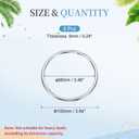 MECCANIXITY Metal O Rings Stainless Steel Seamless Welding O-Ring Solid Heavy Round Ring Buckle