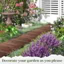 12FT Wooden Garden Pathway, Outdoor Roll Out Decorative Garden Walkway, Weather-Resistant Non-Slip Hardwood Pathway for Backyard, Beach, Wedding Party Paths