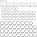 (105 PCS) Baseball Display Stand,Spheres Holder, Clear Baseball Ring, Sphere Stand,Round Display Stand for Golf Ball, Baseball, Softball, Tennis Ball, Spheres, Marbles, 3 Sizes: Large, Medium, Small