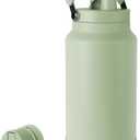 Simple Modern Trek Pivot | Half Gallon Water Bottle Jug with Handle & Boot | Interchangeable Straw & Chug Lids | Large Insulated Stainless Steel | Sports Camping Outdoors | 64oz, Meadow Mist