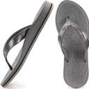 ONCAI Women's Flip Flops Comfortable Summer Beach Thong Sandals for Women with Cushion Walking Arch Support Yoga Mat Indoor Outdoor Soles (9, Grey)
