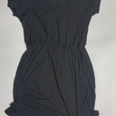 Calvin Klein Women Black Casual Dress L Short sleeve viscose vback