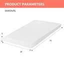 FDW | 5 Inch Twin Mattress | Medium Firm | Gel Memory Foam Mattress | White | Bed in a Box, CertiPUR-US Certified | Pressure Relief, Cooling Ventilated Foam | Washable Removable Cover