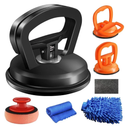 Dent Puller,3 Pack Car Dent Puller Car Dent Removal Kit Suction Cup Dent Puller Dent Remover Tool and Dent Repair Kit Handle Lifter for Cars Body,Glass,Screen,Objects Moving (Black+Orange)