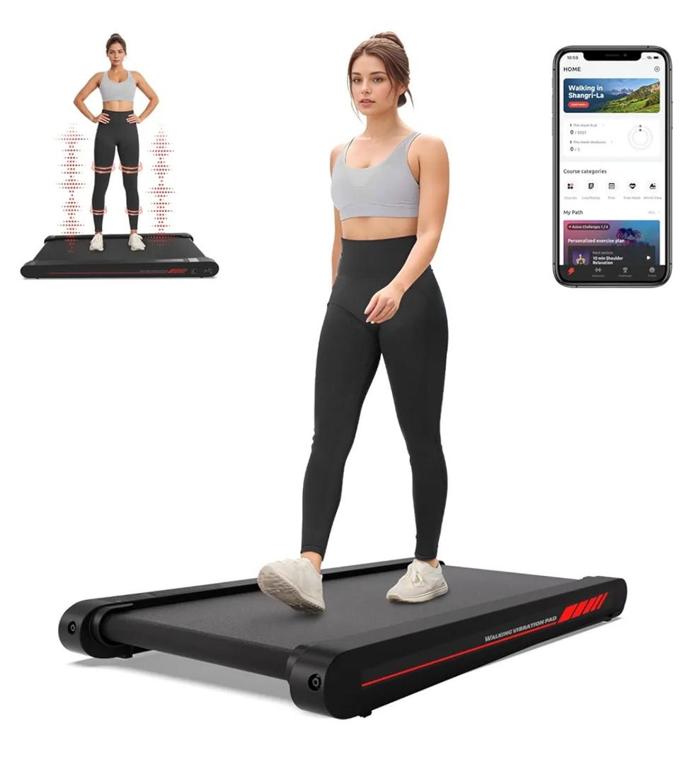 Sperax Walking Treadmill Pad with APP, 3 in 1 Under Desk Treadmill, 400W Low Noise Walking Vibration Pad with Remote Control,Portable Treadmills for Home Office