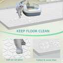 Cat Litter Mat for Litter Box, Silicone Large Cat Litter Trapping Mat - 40x28 in, Waterproof & Non-Slip, Durable & Easy Clean, Light Gray