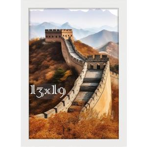 Picrit 13x19 Picture Frame, Photo Frame for Wall Mounting Display, White