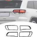 for Grand Cherokee Rear Tail Light Cover Trim Bezel for Jeep Grand Cherokee 2014-2020 Black Exterior Accessories 4pcs