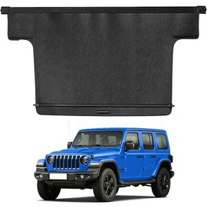 VIWINLA® Retractable Trunk Cover Compatible with 2018-2024 2025 2026 Jeep Wrangler Cargo Cover Rear Trunk Security Cover Wrangler Accessories Privacy Screen Cover