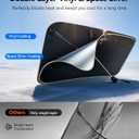 Nmoiss True Dual Layer Air Cooled Windshield Sun Shade Umbrella - [Drive to Superior Coolness & Comfort] Block 99% UV Sun Rays & Heat Damage Keep Cool and Protect Interior XS