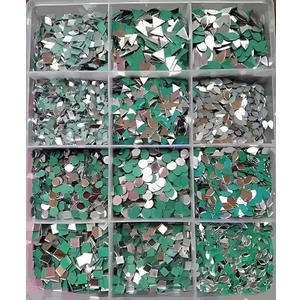 12 Shape Mirror Kit for Lippan Art and Craft Work and Free Glue Mirror 1200 pcs