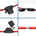 10 Gauge Fuse Holder - 10 AWG Inline Fuse Holder with 40 AMP ATC Blade Fuses (4pack)