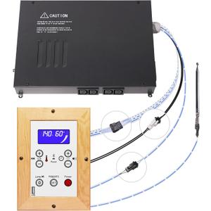 Infrared Sauna Electrical Control Box and Infrared Sauna Digital Control Panel with a Temperature Control Probe, 149, 110V, 99Min